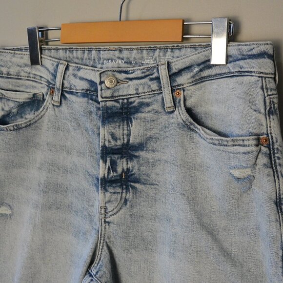 Old Navy High Rise Curvy O.G. Straight Light Wash Button Fly Women's Size 14 - Picture 3 of 12